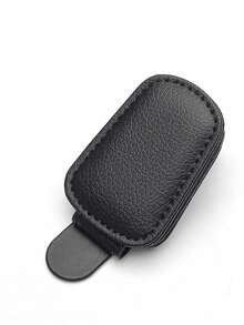 1 Universal Car Litchi Texture PU Material Sun Visor Glasses Clip, Car Glasses Frame, Car Accessories, Glasses Storage Holder, Suitable For Self-Driving Tours, Vacations, Back To School, Weekend Camping, Can Also Be Used As A Gift For Mother, Girlfriend, Boyfriend, Father, A Perfect Gift, Travel Essentials, Travel Accessories, Travel Bags, Vacation, Holidays, School Supplies, Glasses Case, Sunglasses, Women - Multicolor - View 12