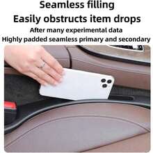 2 piezas Relleno del espacio entre el asiento y la consola, utilizado para evitar que se caigan objetos - Negro - Ver 3