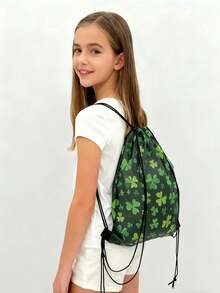 4 types de sacs de courses - [Spécial Saint-Patrick] Sac cadeau de fête de trèfle, Fourre-tout de célébration thématique avec design de charme vert chanceux - Multicolore - Voir 8