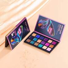 beauty glazed 18 Colors Eyeshadow Palette, Matte, Pearl, Glitter Eyeshadows, Butterfly Pattern, Rich Colors, Velvet Texture, High Pigmentation, Long-Lasting Waterproof Makeup Palette - #B110 - 查看 5