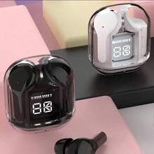 全新TWS无线耳机，带LED电量指示灯、数字显示、立体声、蓝牙兼容、透明无线蓝牙耳机、HIFI音质，适用于所有智能手机