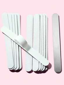 100pcs Reusable Self-Adhesive Nail Files, 180 Grit Replacement Nail Sanding Pads, Suitable For Home And Salon Use, 1pc Stainless Steel Half-Circle Replaceable Nail File Pad, Manicure Tools, Nail Care Supplies - Light Grey - View 5