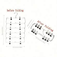 Perchero metálico de 6 niveles con 12 pinzas - Organizador de armario ahorra espacio para camisas, corbatas, cinturones, bufandas, calcetines y sujetadores - Negro, Perchero multiusos | Perchas verticales | Percha de ropa resistente, Organizador de ropa | Diseño de percha moderno | Percha de plástico - Negro - Ver 9