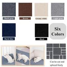 2Pcs Multicolor Polyester Cat Scratch Protectors For Furniture Wall Couch, Pasteable Trimmable Carpet Scratcher Mat For Covering Cat's Tree Tower Scratching Post Replacement Pads, Turn Anything Into A Cat Scratch Pad - L - 查看 8