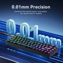 AJAZZ MINI 65% Layout New Product AK680 V2 Wired Magnetic Switch Mechanical Keyboard Ice Island Switch 68-Key Compact Ergonomic Office Keyboard 8K Gaming Mechanical Keyboard RGB DIY Support Multi-System Suitable For Gaming Games And Office - Multicolor - View 5