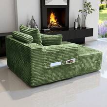 47'' Boneless Cloud Sofa Bed – Deep Seat Cushion No Assembly Required, Modern Fluffy Loveseat Couch For Living Room & Bedroom,For Small Spaces, Apartment, Movie Night - 綠色 - 查看 10