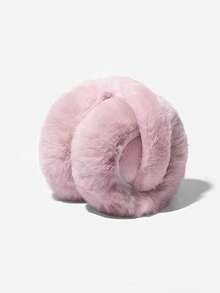 1个女士保暖耳罩，时尚蓬松防冻耳罩，可折叠冬季白色耳罩 - 彩色 - 查看 11