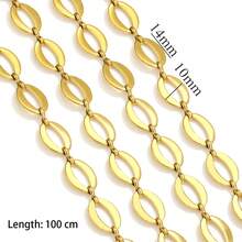 1米39.37英寸不锈钢高品质骨镀金字母O链卷链，适用于DIY珠宝制作材料 - 鏈條 - 查看 8