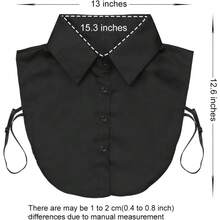 Detachable Dickey Collar Blouse For Women, Fake Half Shirts Faux False Collar For Girls Favors - Black - View 4