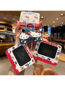 Llavero con tablero de dibujo de Hello Kitty de Sanrio - Llavero oficial con diseño de graffiti de dibujos animados, con tablero de mensajes borrable con revestimiento especial (escribible y lavable), material duradero de PVC ABS y cierre de langosta , accesorio creativo DIY para bolsos, llaves, teléfonos, mercancía de personaje Kawaii, regalo perfecto para fans de Sanrio y adolescentes - Multicolor - Ver 6