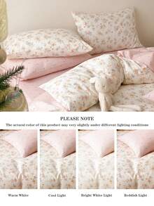 2/3pcs Floral Duvet Cover Set, Bedding, Super Soft And Skin-Friendly Duvet Cover, Washed Duvet Cover,Boys And Girls,School Student,Dormitory Dress-Up, Floral Printed Pattern Comforter Set And Pillow Case, Quilt Core Not Included, Fits For Twin Full King Queen All Size Beds, Suitable For All Seasons, Home Decoration, Bedding Gifts, Machine WashableTwinFullQueenKing - Multicolor - View 4