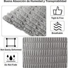 7CDXD Juego de 4 Fundas de AlmohadaFunda de Cojín Decorativas de Pana Suave y Cuadrado 45 x 45 cm Cómodo y Lavable a Máquina para Sofá Cama Automóvil Interior Exterior Decoración de Navidad Gris - gris4 - Ver 5