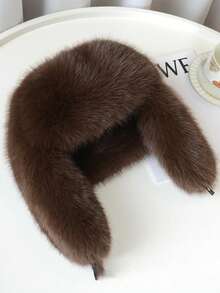 Unisex Winter Fuzzy Trapper Hat Fluffy Furry Plush Faux Fur Hat Earflap Hat Windproof For Cold Weather Warm Hat,Suitable For Hiking, Skiing & Daily Wear,Christmas Party Gift. Winter Gear - Multicolor - View 15