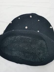 女士装饰针织帽 1 顶，休闲保暖时尚百搭，春秋季理想礼物 - A - 查看 10