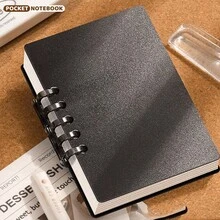 4/2/1 Pc Mini A7 Loose-Leaf Notebook, Cute Portable Memo Pad, Bright Macaron Colors, Pocket Size, English Loose-Leaf Notepad, School Supplies, Back To School Season - Multicolor - View 25