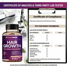 Miriyalyad 24-In-1 Advanced Hair Growth Vitamins Biotin 10,000mc9,Collagen,Patented OptiMSM, GoMCT,Saw Palmetto Naturally Regrow Stronger & Healthier Hair, Skin And Nails Stops Hair Loss 60 Day Supply - 3PCS - 查看 8