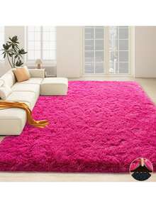 Area Rugs For Living Room, Large Fluffy Hot Pink Rug For Bedroom, Soft Shag Shaggy Fuzzy Carpets For Boys And Girls Dorm Room Home Decor - Màu Hồng Tươi - Xem 6