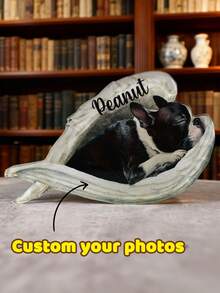 Customized Cat-Shaped Acrylic Memorial Plaque - Upload Photo - Memorial Gift For Cat Lovers - Good Night, My Friend, We'll Meet Again - Grey - View 6