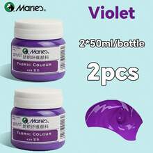 2 Bottle Marie's Fabric Paint, 50ml/1.7fl. Oz - Vibrant Colors Available For Clothes Permanent, Professional Textile Pigments Kit For Artists & Crafters, Ideal Gifts Art Tools For T-Shirts, Shoes, Jeans, Canvas Bags, DIY Projects In Christmas, New Year - 2pcs - View 26