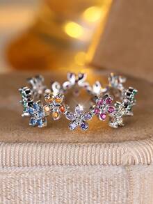 Vanel 时尚优雅花卉设计复古波西米亚风戒指，适合日常佩戴和派对场合，女士奢华珠宝，日常饰品 | 复古波西米亚风戒指 | 精湛工艺 - 戒指 - 查看 7