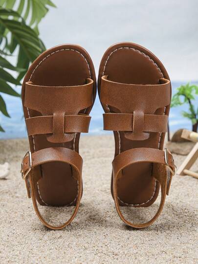 1 Đôi dép đế bằng đa năng, thông thường, có khóa dán, mềm mại và thoải mái, thích hợp mặc vào mùa hè