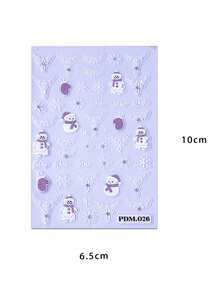 2/3 Peças de Adesivos de Arte de Unhas com Relevo de Flocos de Neve de Desenho Animado de Inverno - Design de Arte DIY para Flocos de Neve Fofos, Bonecos de Neve, Sinos, Laços, Duendes, Renas, Papai Noel e Ursos de Pelúcia durante o Inverno, Natal e Ano Novo, Adequado para o Dia a Dia, Casamentos e Feriados das Mulheres. Adesivos de Arte de Unhas Descartáveis com Estilo de Tema Fofo e de Desenho Animado, Fáceis de Colar Decoração de Salão de Beleza