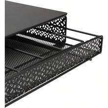HAWT Single Serve Coffee Pod Drawer 36 Pod Capacity Countertop Organizer Metal 12.75" L X 13" W X 3" H Black - Black - View 8