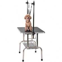 Professional Folding Dog Grooming Table With Adjustable Arm, Sturdy Portability, Arm And Strap Support, Mesh Tray And Rubber Mat - 1 - 查看 7
