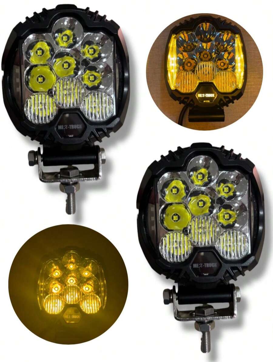 LED Reverse Light With Amber Outline 12/24v 2 Pieces - Amber - View 1