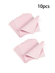 10件/套 绒面擦银布 银饰专用擦拭布 方形擦银布 双面擦镜布 银饰抛光布 绒面亮银布 厨房、浴室、家居、家居用品 - 10pcs - 查看 5