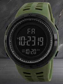 Đồng hồ thể thao điện tử đa chức năng thời trang dành cho nam và nữ, màn hình lớn, ngoài trời - Một cỡ - Xem 15