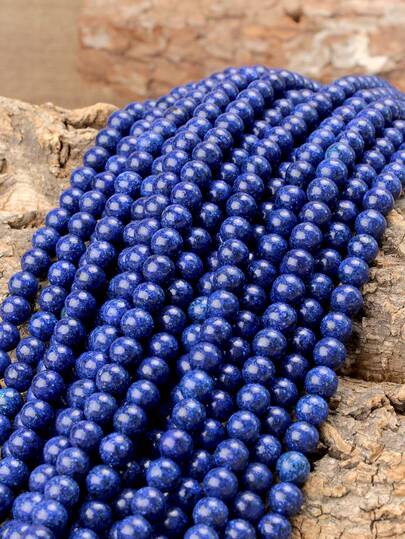 1 Strand 38cm Natural Lapis Lazuli Round Beads For DIY Jewelry Making - Bracelet Necklace Accessories, Fashion Decorative Smooth Round Beads 4mm/6mm/8mm/10mm