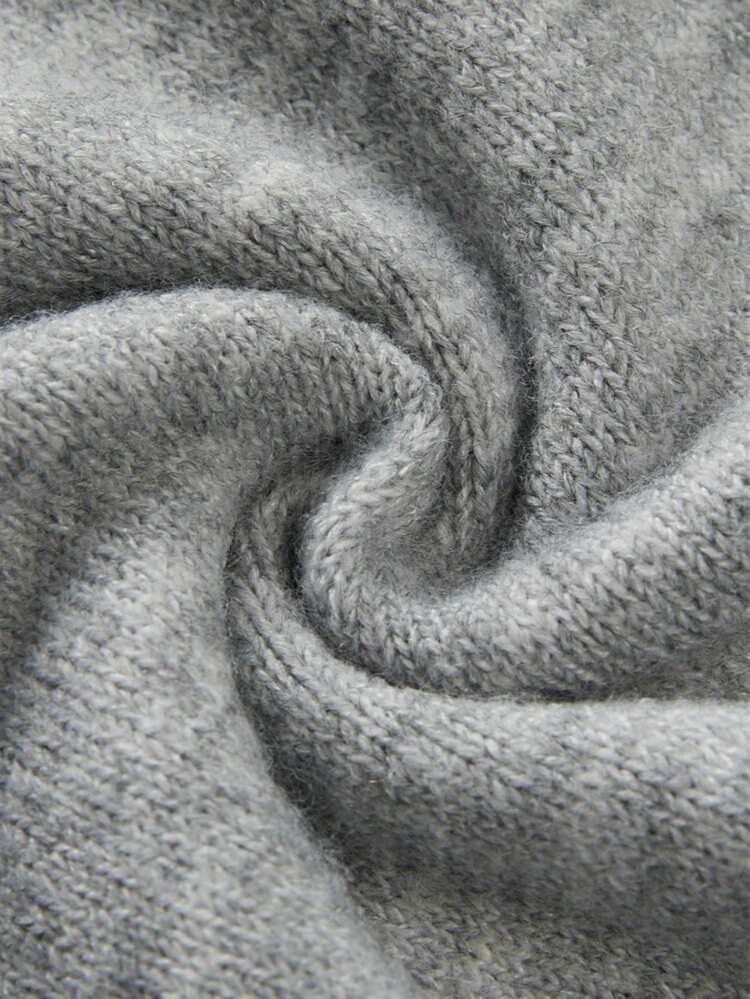 Neue Herbst-Strickjacke mit rundem Ausschnitt und Knopfleiste, langärmelig, in Unifarbe. Sanft, elegant, romantisch, lässig, bequem, modisch, minimalistisch und vielseitig einsetzbar. Geeignet für Ausflüge, den Arbeitsweg und verschiedene Anlässe. Diese Pullover und Strickjacke ist eine ideale Wahl für den Frühling für Damen. - Hellgrau - Übersicht 10