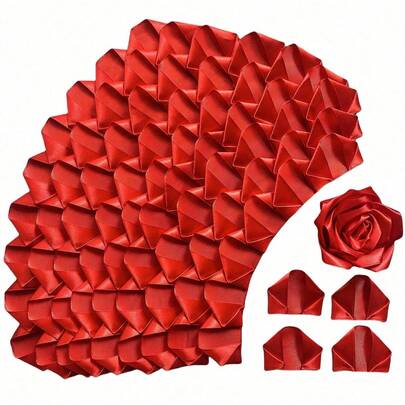 300 piezas de pétalos de rosa de cinta de satén precortados, semiacabados, adecuados para ramos de rosas eternas DIY, flores que nunca se marchitan, pétalos de rosa de satén, aplicables para bodas, aniversarios, cumpleaños, Día de la Madre