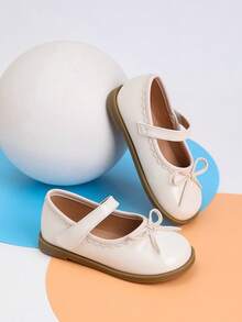 女童舒适户外可爱平底鞋，女童秋季平底鞋，婴儿学步鞋 - 白色 - 查看 5