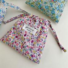 Small Ditsy Floral Drawstring Pouch, Multi-Functional Storage Bag For Home & Travel, Organizer For Miscellaneous Items ,Travel Essential Bag - Multicolor - View 4