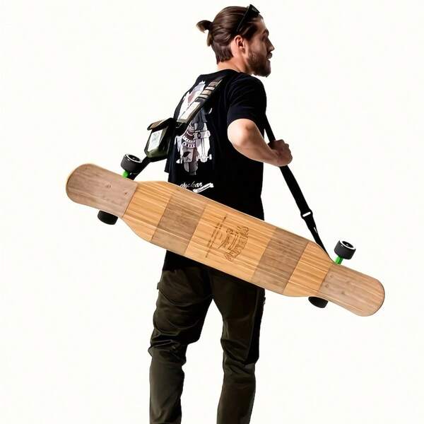 1pc Adjustable Nylon Shoulder Strap, Suitable For Skateboard, Beach Chair, Outdoor Camping Sofa Chair, Universal Folding Chair, Balancing Car, Yoga Mat, Etc. With Non-Slip Pad, Easy To Use And Comfortable - Outdoor Camping Chair Adjustable Shoulder Strap