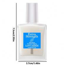 LOVCARRIE 圣诞礼物，专业级指甲硬化剂 - 瞬间增亮强韧，无需/不含紫外线灯，天然配方，不含酒精或烘烤，持久光泽，适用于脆弱、易断裂指甲的指甲强化剂