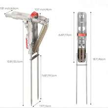 Automatic Stainless Steel Double Spring Folding Fishing Rod Holder, Upgraded Version With High Sensitivity Double Spring, Spring-Loaded Fishing Rod Holder With Lifting Function, Suitable For Ground Support - Multicolor - View 9