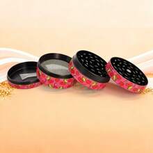 Cute Tobacco/Herb Grinder - Pink & Pretty Strawberry/Cherry Metal Grinder, 4-Piece 50MM, Smoking Accessories, For Smokers - 櫻桃 - 查看 7