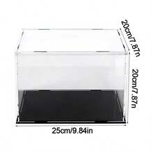Acrylic Display Case Clear Dustproof Protection Collectibles Cube Display Box P - White - View 11