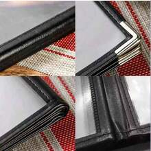 A4 Leather Transparent Menu Display Book, 1PC Restaurant Holder Cash Register Kitchen Organizer
