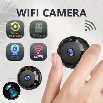 2 st. intelligent miniövervakningskamera för baby, 1080P HD, med rörelsedetektering och larmfunktion, trådlös nätverksmagnetisk inomhussäkerhetskamera, stöldskyddsutrustning för hemmakontor med nattseende, HD-linsdesign.