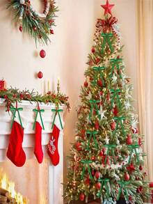 6/12/20 Pieces Of Vintage Velvet Christmas Bows, Used For Christmas Tree Decoration, Rural Crafts And Gifts, Classic Ribbon Bows, Christmas Valentine's Day Weddings, Birthdays, Vacation Homes, And Wedding Decorations - Multicolor - View 8