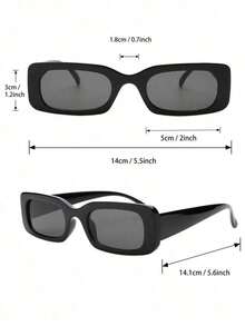 1pc Vintage Ins Style Popular Design Never Outdated Best Friend Style Elegant Women Fashion Glasses Combination For Daily Life,Appointment Outfits,Street Snap Decoration Suitable For All Face Shapes - 黑色 - 查看 4