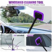 17PCS Car Cleaning Kit, Purple Car Interior Detailing Kit With High Power Handheld Vacuum, Detailing Brush Set, Windshield Cleaner, Cleaning Gel, Complete Auto Accessories For Women Gift - 紫色 - 查看 3