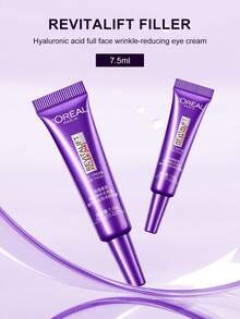L'Oreal Revitalift 透明质酸抗衰老眼霜可减少黑眼圈和皱纹细纹，旅行装 - 7.5 毫升/0.25 盎司。 - 紫色 - 查看 2