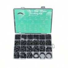 1020件組 丁腈橡膠O型環套組，65A硬度，圓形截面，合成橡膠墊圈組合，20種尺寸，適用於高壓清洗機和氣體密封元件 - 彩色 - 查看 7