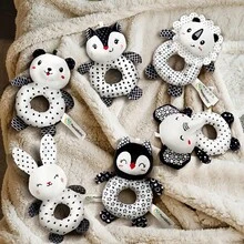 Black & White Baby Rattle Toys, Cartoon Animal Shaped Paper Stick Shaker, Suitable For 0-3 Years Old Infants - Multicolor - View 13