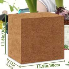 3lb/10lb Organic Coconut Coir Brick (Suitable For Plants) - 100% Compressed Coconut Coir Brick,  Balanced PH Value, Coconut Coir Growing Medium Potting Soil, Suitable For Herbs, Flowers, Plants And Reptiles - 卡其色 - 查看 3